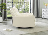Bocaton Wide Wale Corduroy Upholstery Manual Recliner, White T2574P245446