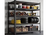 72"H Garage Shelving Unit Heavy Duty 1500LBS 5 Tier Storage Shelves Adjustable Shelf Rack for Garage 81311218