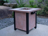 25" H Outdoor Patio Propane Gas Fire Pit Table - 50,000 BTU High-temperature-resistant carving W2691P231711