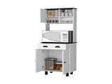 Emily White and Wengue 1-Drawer Kitchen Pantry B062P175052