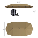 Outdoor beach umbrella/Double-Sided Sun Umbrella 11765031