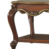 Honey Oak End Table with Bottom Shelf B062P209105