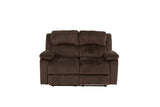 Motion Loveseat 1pc Living Room Furniture Chocolate Padded Suede Plush Cushion Couch Metal Reclining B011P205571