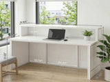 57" Reception Desk with Counter Metal Frame Design 73257865