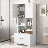 ZNTS Tall and Wide Bathroom Floor Storage Cabinet, Bathroom Storage Unit, Freestanding Cabinet with 4 N725P179705K