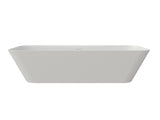 67 Inch Solid Surface Soaking Bathtub - Deep Soak Freestanding Tub T3785P353971