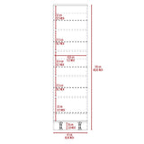 Cassidy Rectangle Tall Shoe Cabinet with Mirror White B06280408