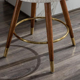 MoMo Boucle Upholstered Counter Height Stool, 360&deg Swivel T2574P206729