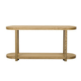 U_STYLE Modern Minimalist Ash Veneer Entryway Table with Streamlined Desktop Design, Suitable for N711P241273O