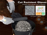 Fireplace Ashing Set, Ash Bucket Shovel Brush Cut-Resistant Gloves , Easy to 21266854