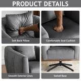 360&deg Swivel Accent Chair, Modern Velvet Fabric Living Room Armchair, Comfy Wide Upholstered with 42158642