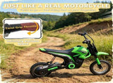 Green 24V 350W Electric Dirt Bike - Twist Grip Throttle up to 15 MPH Speed Limit Ideal for Ages 13 51782273