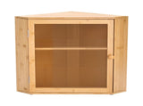 Corner Bread Box for Kitchen Counter, Double-Layer Bamboo Bread Storage Container, Wooden Breadbox 18925663