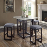 Weathered Espresso and Grey Counter Height Stool B062P189106