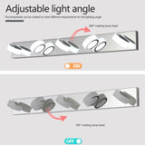 Modern 5-Light LED Vanity Light Fixture - Chrome Finish with Acrylic Light Shades - Energy-Efficient W1340P206815