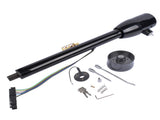 28" Black Tilt Street Rod Floor Shift Steering Column w/ Wheel Adapter & Key 55397121