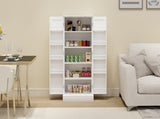 50" LED Kitchen Pantry Cabinet,Freestanding Buffet Cupboards Sideboard with 2 Doors with Racks and 2 W1120127335