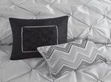 7-Piece Cal King 100% Polyester Pieced Pleated Tufted Comforter Set B035P463171