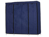 5-Layer 12-Compartment Non-woven Fabric Wardrobe Portable Closet Navy 02100623