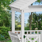 Outdoor Playhouse for Kids, Wooden Playhouse, Backyard Playhouse with bench and door W2992P246443