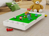 The 2 in 1 Rollaway Play Table and Toy Organizer Compatible with Lego Suitable for Storing Under Bed W282P182322