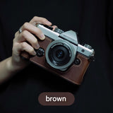 Genuine Leather Handmade Camera Handle Case Bag Cover for the om-3 camera 15053644