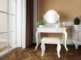Modern Concise 4-Drawer 360-Degree Rotation Removable Mirror Dresser White 32759839 20407644