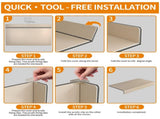 ( OAK Color ) 5 Pcs Wire Shelf Covers Foamed PVC Wire Rack Covers for Removable Closet (Not Wood) W2641P355993