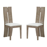 ZNTS Dining Chair Set of 2 MDF, sponge .PU Leather Upholstered Cushion Seat Wooden Back Side Chairs Wood W876126496