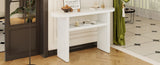 ZNTS TREXM Elegant Minimalist Console Table with Rounded Edges and Sturdy Shelf Design for Entryway, N715P195554K