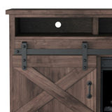 93 inch Electric Fireplace TV Stand for TVs up to 100 inches, Minimal Assembly, Barnwood Finish GL-B108P160227