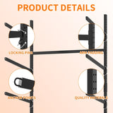 80''H Freestanding Kayak Storage Rack Holds 4 Kayaks, Heavy-Duty Adjustable Stand with Lockable T2398P305831