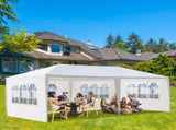 10'X20' Outdoor Party Tent with 4 Removable Sidewalls, Waterproof Canopy Patio Wedding Gazebo, White 69471585