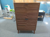 Medieval Modern Independent Shoe, 23.62-inch Walnut Shoe Storage,, Fence Shoe W1706P372249