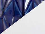 Hex 20" Contemporary Ceramic Accent Lamp in Estate Blue Ceramic, Polished Nickel and White Linen B202P224019
