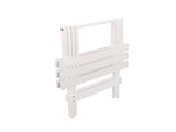 Small Solid Wood Folding Side Table , White, Portable Patio Outdoor Table Plant Stand 98564709
