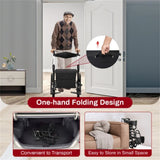 Practical Folding Rolling Walker Transport Wheelchair 57069059