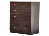 Brown particleboard with a textured melamine finish, 66*40*111cm, 42 drawer cabinet, matte gold 73782149