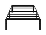 Black Twin Size Simple Basic Platform Metal Bed Frame - 12 Inch Bed Height 76913987