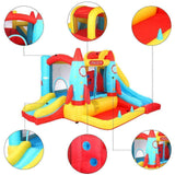 ZNTS 420D 840D Oxford cloth jump surface rocket with fan inflatable castle n001 85759430