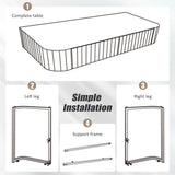 39" Mirrored Makeup Vanity Table with Stainless Steel Base, Mirrored Console Dressing Table with 2 N704P171796N