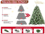 Artificial 4ft Green Christmas Tree with 376PVC/Hard Needle Mixed Branch Tips,Pine cone,Hinged 69843763
