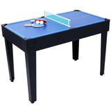 ZNTS 5-in-1 Multi-Game Table - Billiards, Push Hockey, Foosball, Ping Pong, and Basketball black/blue 86399614