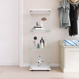 Glass Display Cabinet with 3 Shelves, One-Door Curio Cabinets for Living Room, Bedroom, Office, W1806118656