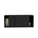 Note 32"W x 13" H Wall Cabinet with Sliding Doors , Wall Shelf, Storage Cabinet, Bedroom, Office, B070P238868