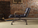 Vintage Blue Swivel Office Chair with Casters B062P189214