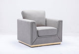 Grey Accent Chair with Cushion B062P209168