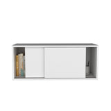 Note 32"W x 13" H Wall Cabinet with Sliding Doors , Wall Shelf, Storage Cabinet, Bedroom, Office, B070P238867