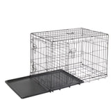 ZNTS 36" Pet Kennel Cat Dog Folding Steel Crate Animal Playpen Wire Metal 26995370