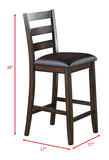 Rustic Farmhouse Transitional 5-Pc Counter Height Dining Set Square Table Wood Top Bottom Display B011P185607